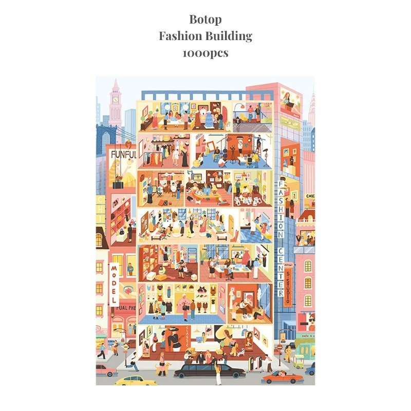 Fashion Buidling Puzzle (Freeshipping from USA)1000 Piece Jigsaw Puzzles for Adults-Adorable Animal Series, Premium Non-AI Art