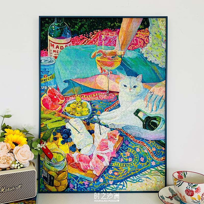 Hourglass Puzzle-Cutie Stealing the Spotlight-1000pcs Jigsaw Puzzle