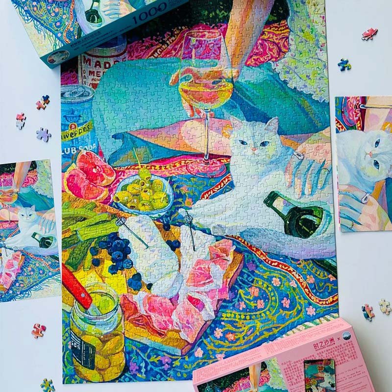 Hourglass Puzzle-Cutie Stealing the Spotlight-1000pcs Jigsaw Puzzle