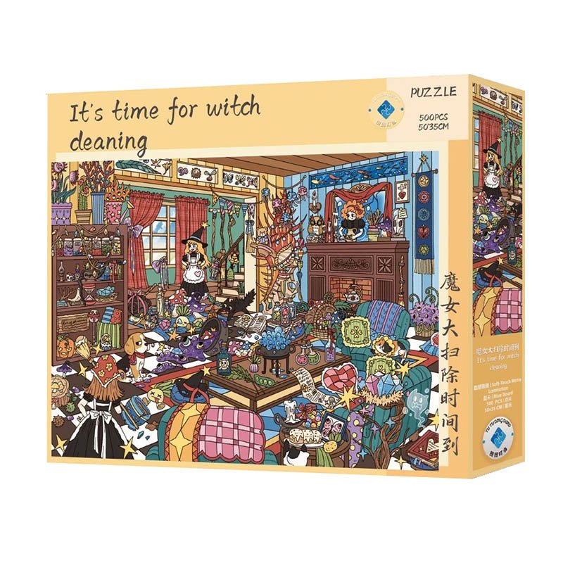 TuTuDingDang-500pcs Puzzle-It's Time For Witch Cleaning