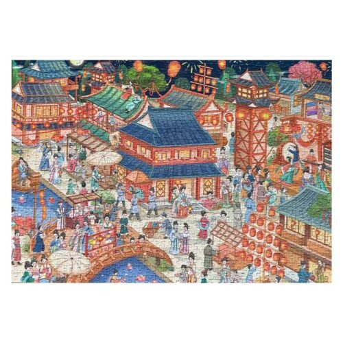 Kessing-1000pcs Jigsaw Puzzle-Night Tour of the Tang Dynasty