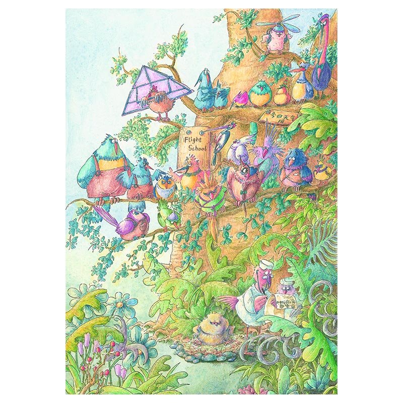Kessing-1000pcs Jigsaw Puzzle-Birds with Fear of Height