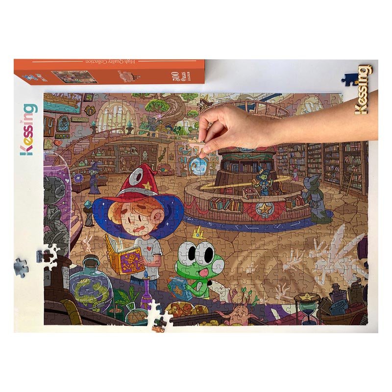 Kessing Puzzle-Magic Library (1) Kessing-500pcs Jigsaw Puzzle-Magic Library