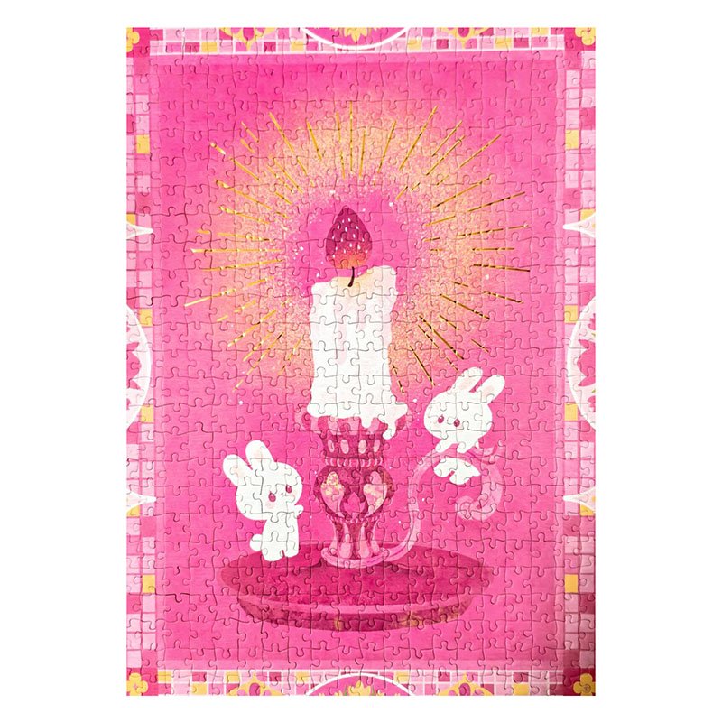 Kessing-500pcs Jigsaw Puzzle-Rabbits and Candle