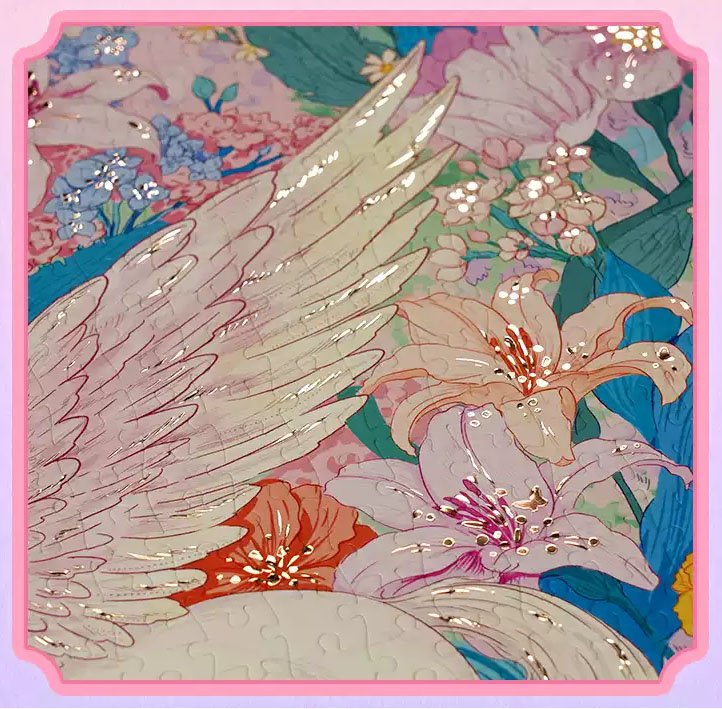 Momibook-Floral Auspicious Beasts(Gold Foil)-1000 Piece Jigsaw Puzzle