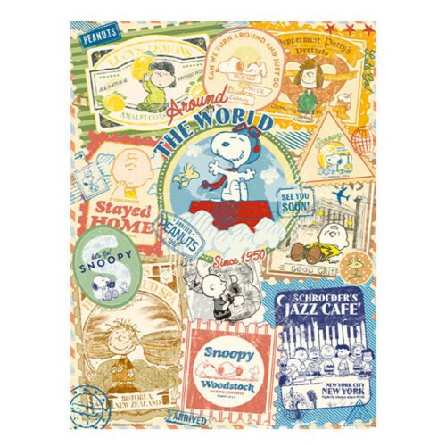 Momibook-1000 Piece Resin Jigsaw Puzzle-Snoopy Around the World