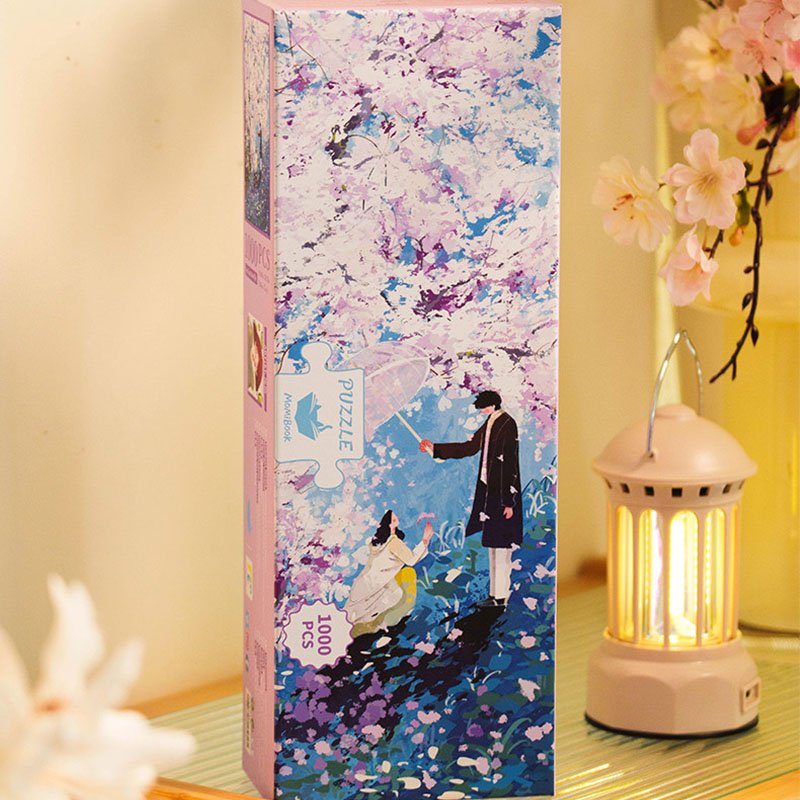 Momibook-1000 Piece Jigsaw Puzzle-Where Blossoms Meet(Scented with Cherry Blossoms)
