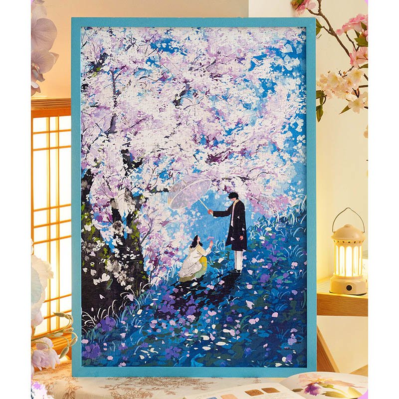 Momibook-1000 Piece Jigsaw Puzzle-Where Blossoms Meet(Scented with Cherry Blossoms)