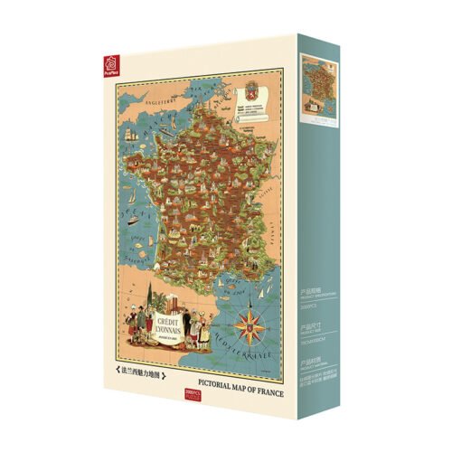 PuzPlaz-2000pcs Jigsaw Puzzle-Pictorial Map of France