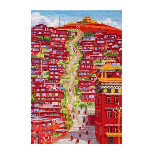 Kessing-1000pcs Jigsaw Puzzle-Seda Larung Gar Five Sciences Buddhist Academy