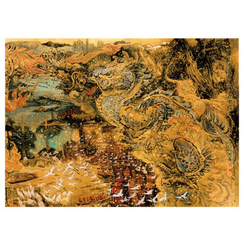 Seren Art-3000 Piece Puzzle-The Sacred Dragon Soars the Great Path