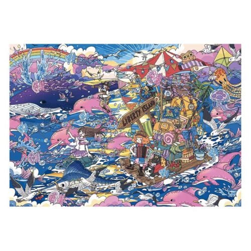 TuTuDingDang-500pcs Puzzle-The Girl's Escape-Sail To Liberty Island