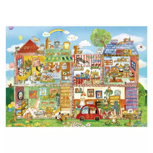 Toi-1000pcs Jigsaw Puzzle-Cat Cafe