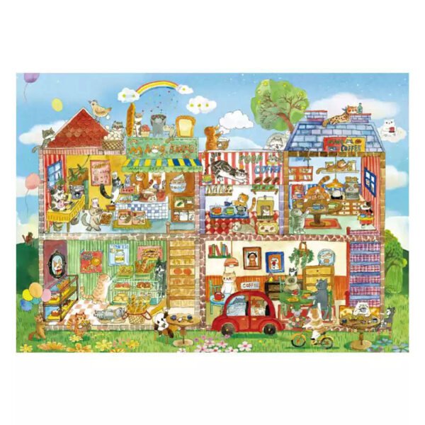 Toi-1000pcs Jigsaw Puzzle-Cat Cafe