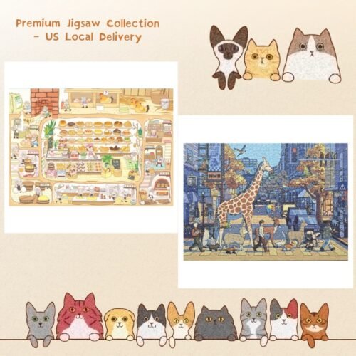 (Freeshipping from USA)1000 Piece Jigsaw Puzzles for Adults-Adorable Animal Series, Premium Non-AI Art