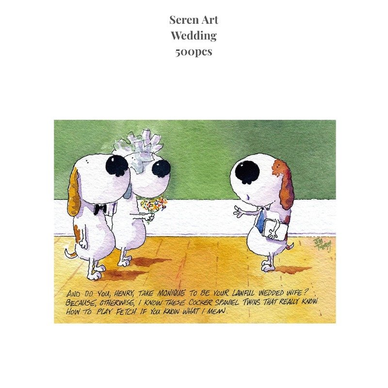 Wedding Puzzle (Freeshipping from USA)1000 Piece Jigsaw Puzzles for Adults-Adorable Animal Series, Premium Non-AI Art