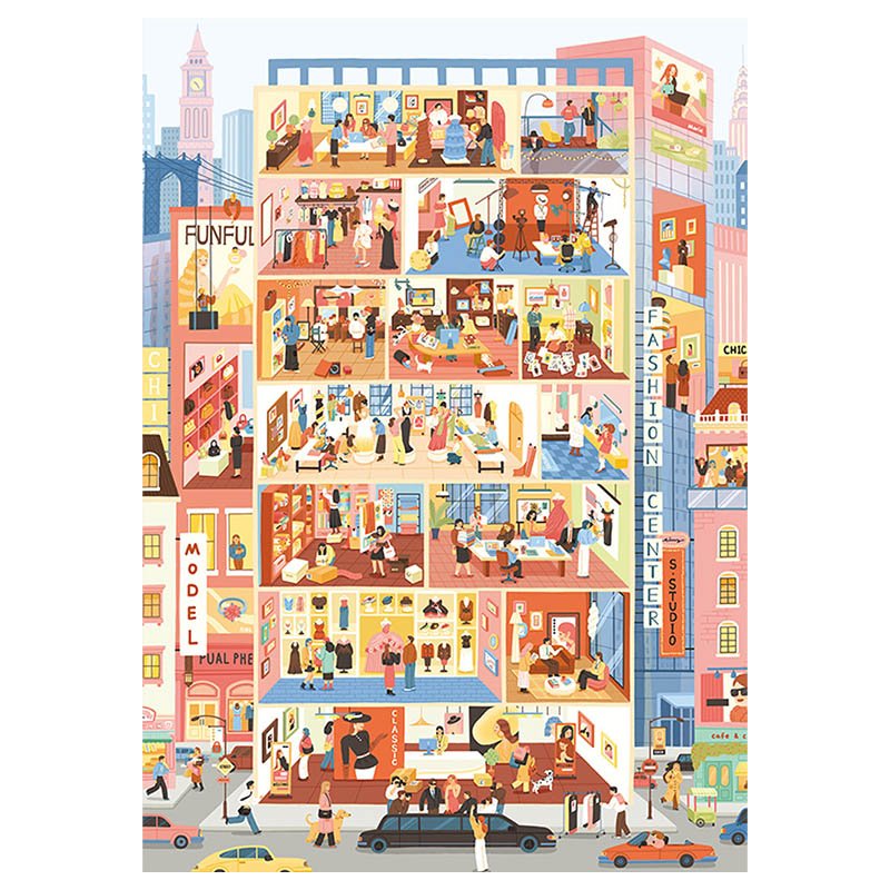 Botop Fusion-1000pcs Jigsaw Puzzle-Fashion Building