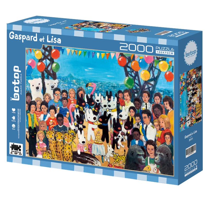 Discontinued-Botop-2000pcs Jigsaw Puzzle-Gaspard et Lisa-Anniversary Party
