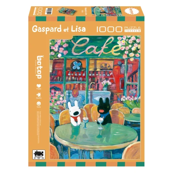 Discontinued-Botop-1000pcs Jigsaw Puzzle-Gaspard et Lisa-Cafe