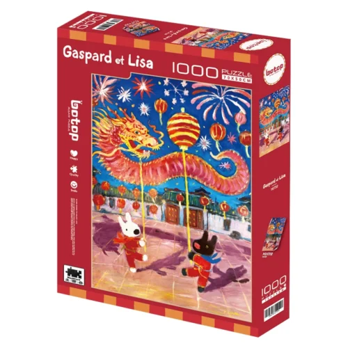 Discontinued-Botop-1000pcs Jigsaw Puzzle-Gaspard et Lisa-New Year