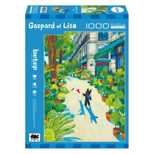 Discontinued-Botop-1000pcs Jigsaw Puzzle-Gaspard et Lisa-Streets of Paris