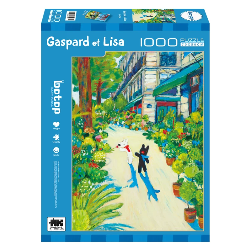 Discontinued-Botop-1000pcs Jigsaw Puzzle-Gaspard et Lisa-Streets of Paris