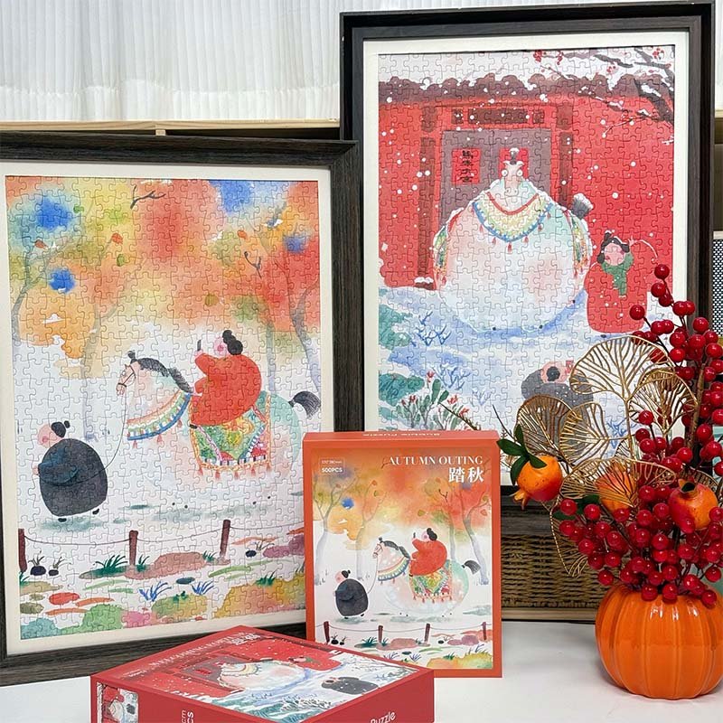 Bubble Puzzle-500pcs Jigsaw Puzzle-Autumn Outing