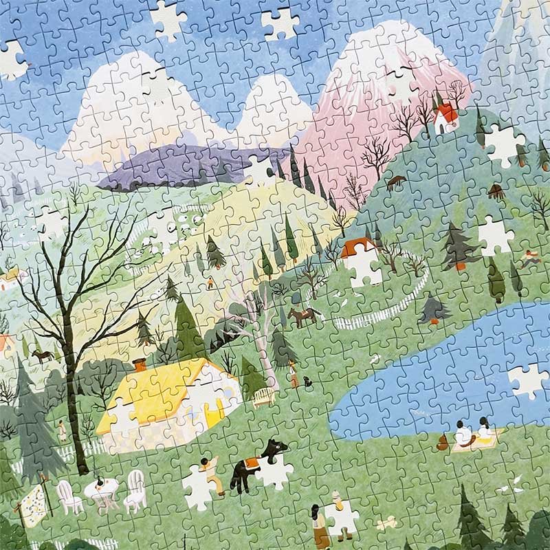 Bubble Puzzle-728pcs Jigsaw Puzzle-Wind Over Green Fields