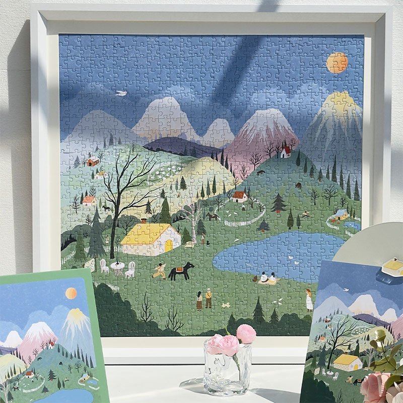 Bubble Puzzle-728pcs Jigsaw Puzzle-Wind Over Green Fields