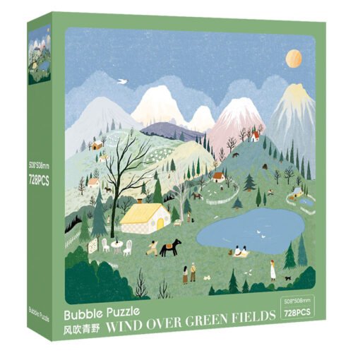 Bubble Puzzle-728pcs Jigsaw Puzzle-Wind Over Green Fields