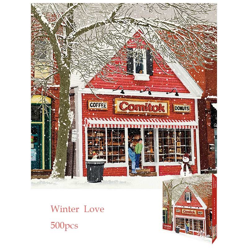 Comitok-500pcs Jigsaw Puzzle-Winter Love