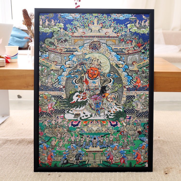 Kors-1000pcs Jigsaw Puzzle-Thangka of Vaishravana, the God of Wealth