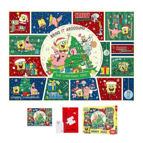 Toi-1000pcs Jigsaw Puzzle-Sponge Bob Starlight Crystal Ball(Silver Foil)