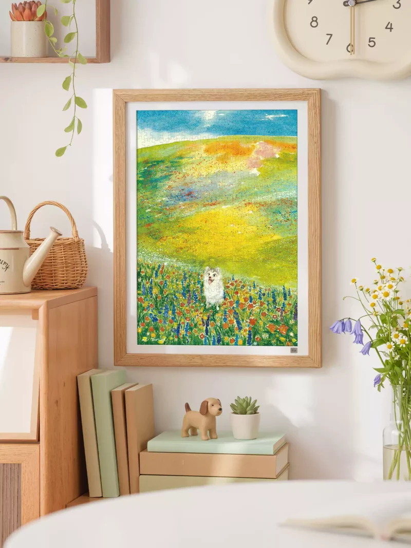 Toi-500pcs Jigsaw Puzzle-Dog Among Flowers