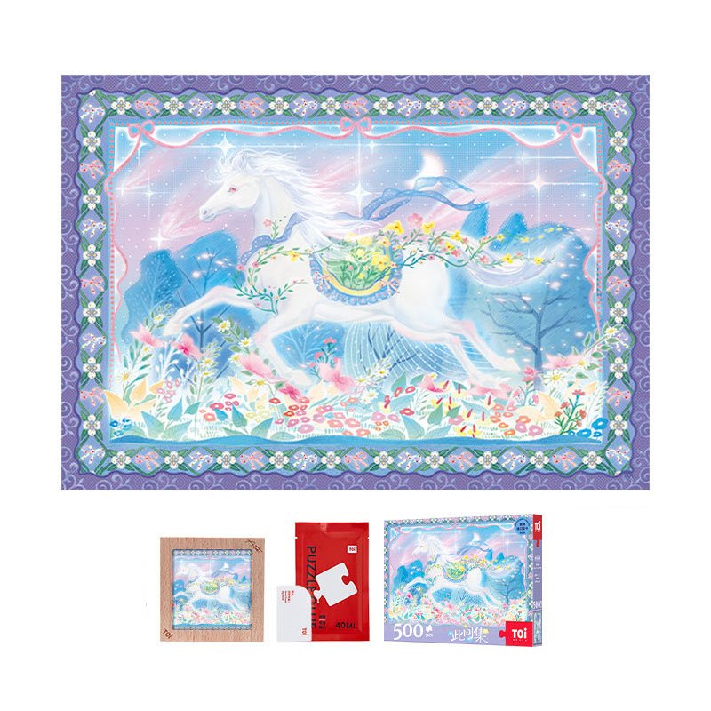 Toi-500pcs Jigsaw Puzzle-Horse Among Flowers