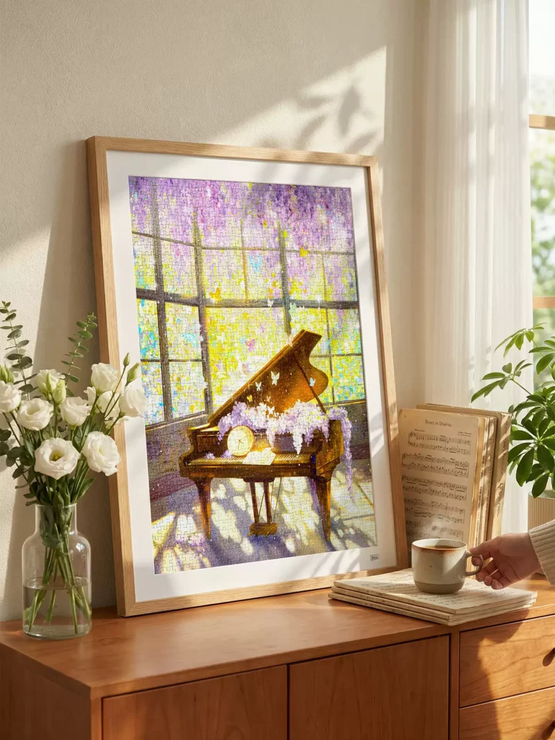 Toi-1000pcs Jigsaw Puzzle-Piano Under the Wisteria