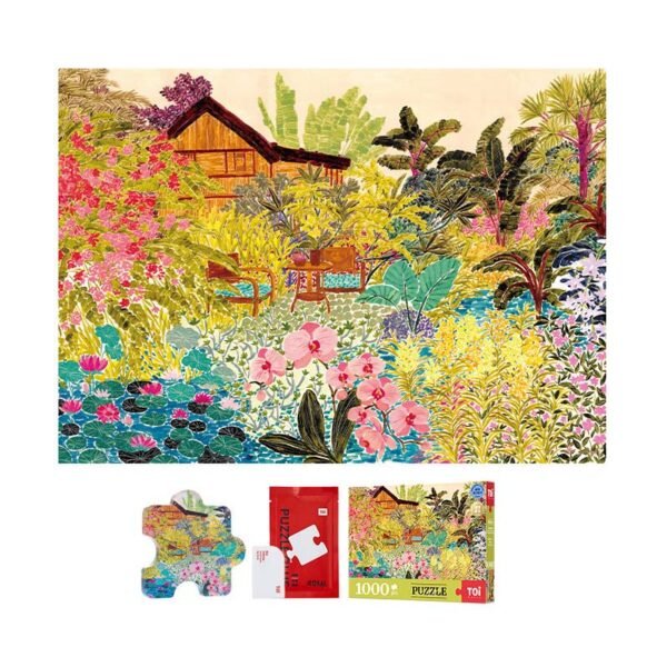 Toi-1000pcs Jigsaw Puzzle-Cabin Among Flowers