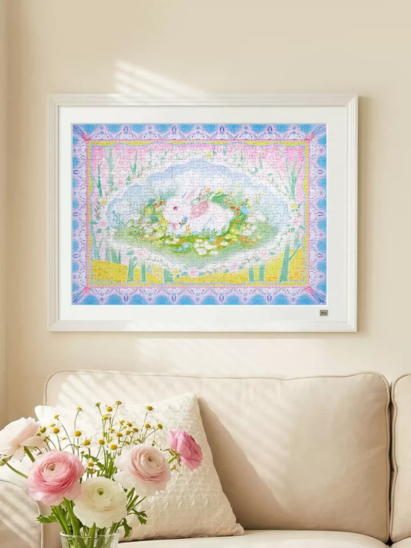 Toi-500pcs Jigsaw Puzzle-Rabbit Among Flowers