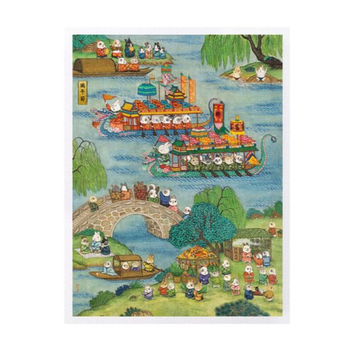 3djp-Dragon Boat Festival (2) 3djp/Pintoo-1200pcs Plastic Jigsaw Puzzles-Dragon Boat Festival