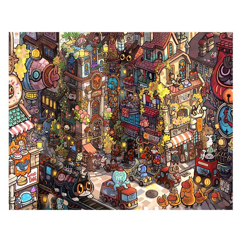 3djp/Pintoo 2000pcs Puzzle-Art Street