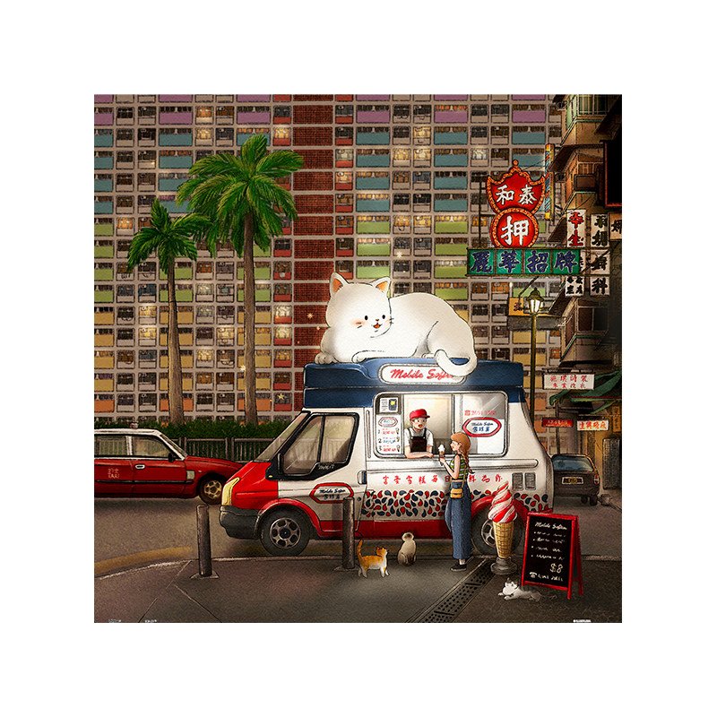 3djp/Pintoo Plastic Jigsaw Puzzles 900pcs-Sweet Summer