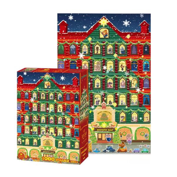 Gubu&Aipuzzle-1000pcs Jigsaw Puzzle-Zootopia Christmas