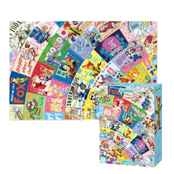 Gubu&Aipuzzle-1000pcs Jigsaw Puzzle-Zootopia Cup Sleeve