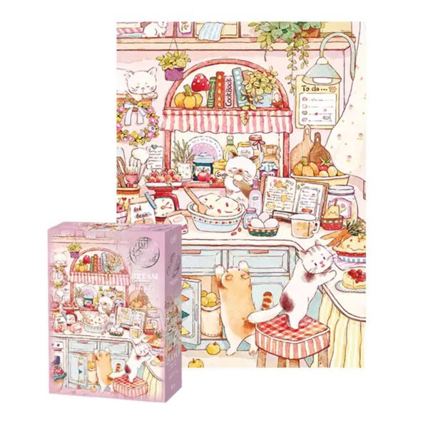 Gubu&Aipuzzle-500pcs Jigsaw Puzzle-Baking Cat