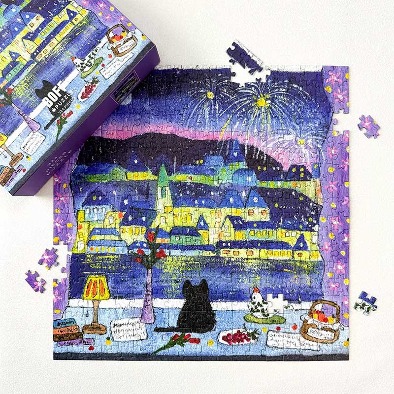 Boff-Cat in the night (2) Boff-324pcs Jigsaw Puzzle-Cat in the Night