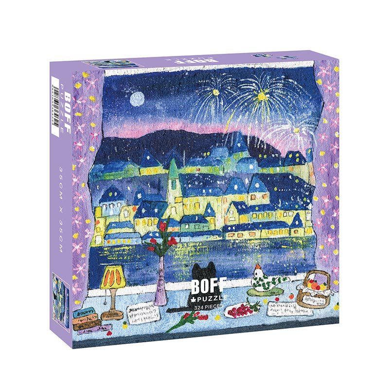 Boff-Cat in the night (3) Boff-324pcs Jigsaw Puzzle-Cat in the Night