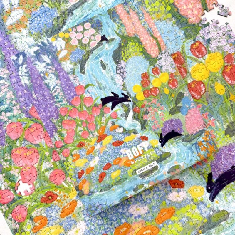 Boff-1000pcs Jigsaw Puzzle-A Rabbit Leaps Across the Deep Spring Ravine