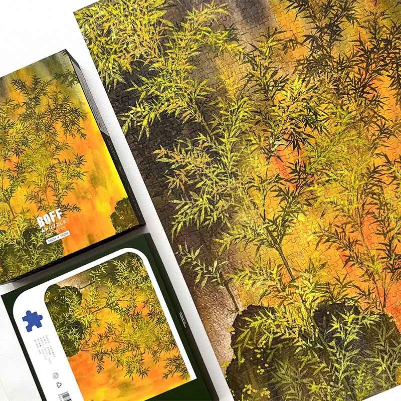 Boff-1000pcs Jigsaw Puzzle-Shadows Resting on Golden Bamboo(Extremely Hard)
