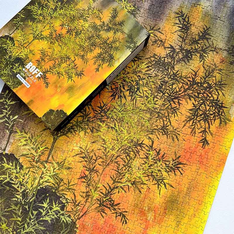 Boff-1000pcs Jigsaw Puzzle-Shadows Resting on Golden Bamboo(Extremely Hard)