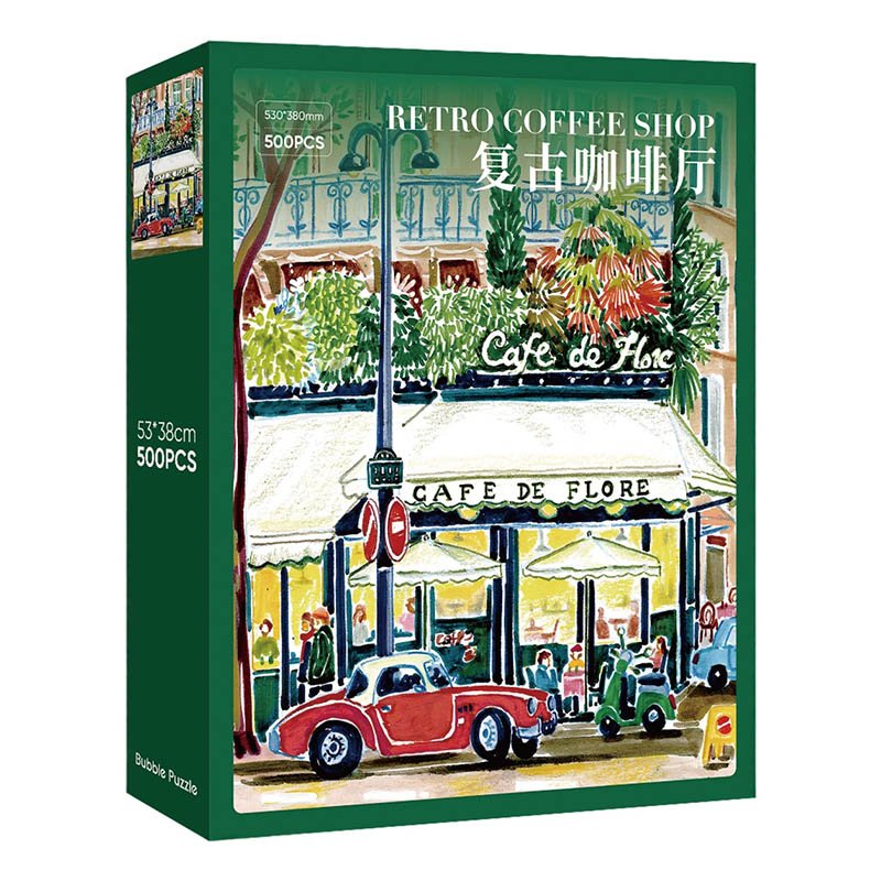 Bubble Puzzle-500pcs Jigsaw Puzzle-Retro Coffee Shop